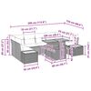 vidaXL Set Divano da Giardino 8 pcs Beige Poly Rattan