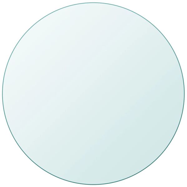 vidaXL Piano Tavolo Rotondo in Vetro Temperato 700 mm