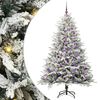 vidaXL Albero di Natale artificiale preilluminato con set di palline