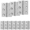 vidaXL Cerniera 12 pz 44 x 31 x 5 mm Argento Acciaio