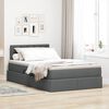 vidaXL Letto con contenitore e materasso Grigio scuro 120 x 190 cm
