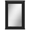vidaXL Mobile da Bagno con Specchio Nero 42x12x60 cm Legno Multistrato