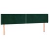 vidaXL Testiera ad Orecchio Verde Scuro 203x16x78/88 cm in Velluto