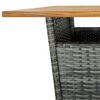 vidaXL Set da Bar da Giardino 5 pz con Cuscini in Polyrattan Grigio