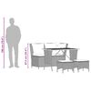 vidaXL Set da Pranzo da Giardino 4 pz con Cuscini Beige in Polyrattan
