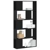vidaXL Libreria 5 Ripiani Nera 80,5x23,5x162,5cm in Legno Multistrato