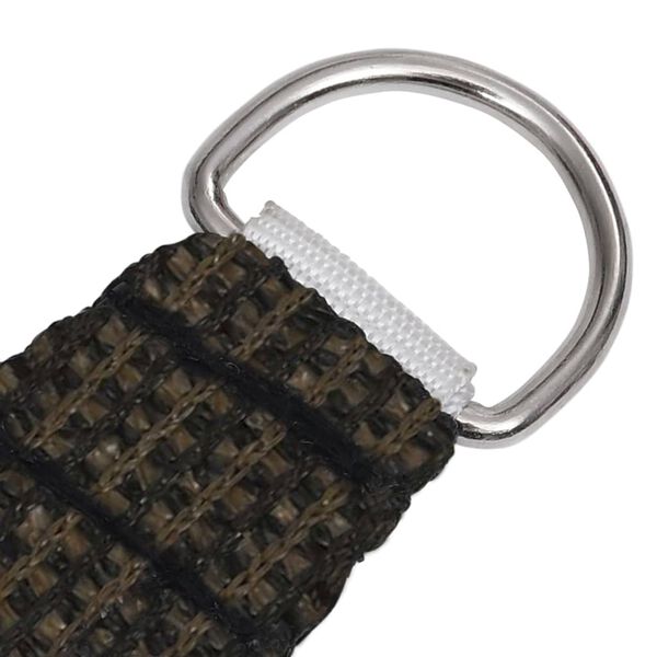 vidaXL Vela Parasole 160 g/m² Marrone 2,5x2,5x3,5 m in HDPE