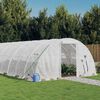 vidaXL Serra con Telaio in Acciaio Bianco 64 m&sup2; 16x4x2 m