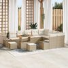 vidaXL Set Divano da Giardino con cuscino 12 pcs Beige polyrattan