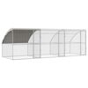 vidaXL Gabbia per polli con 3 porte 3 pz Argento 600x200x200 cm