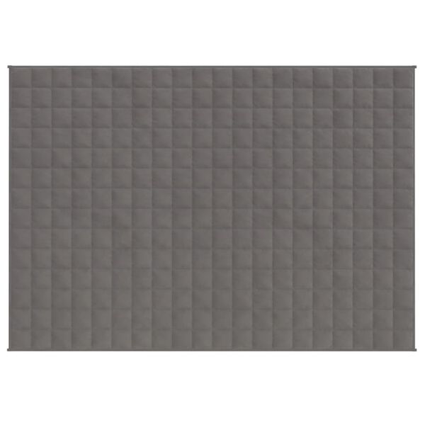 vidaXL Coperta Ponderata Grigia 152x203 cm 7 kg Tessuto
