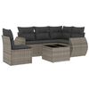 vidaXL Set Divano da Giardino 6 pz con Cuscini Grigio in Polyrattan