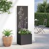vidaXL Schermo per privacy in giardino Floreale Nero 50 x 140 cm