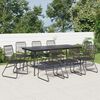 vidaXL Set da Pranzo da Giardino 9 pz Nero in Rattan PVC