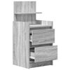 vidaXL Comodino con 2 Cassetti Grigio Sonoma 38x34x80 cm