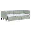 vidaXL Divano Letto Estraibile Cassetti Grigio Chiaro 80x200cm Velluto