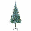 vidaXL Albero di Natale artificiale Verde 180 cm PVC e Acciaio