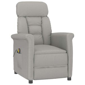 vidaXL Sedia da massaggio Grigio chiaro 96.5 x 70.5 x 95 cm Microfibra