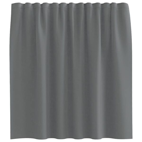 vidaXL Tende in Voile con Tasche per Aste 2 pz Grigio Scuro