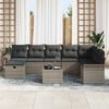 vidaXL Set Divano da Giardino con cuscino 9 pcs Grigio polyrattan
