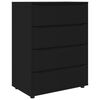 vidaXL Armadi di Stoccaggio 80 x 48 x 105 cm Legno ingegnerizzato Nero