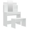 vidaXL Set Tavolo da Toeletta Bianco 96x40x142 cm