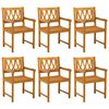 vidaXL Panchina da esterno 6 pcs Naturale 56 x 55,5 x 90 cm