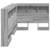 vidaXL Testata contenitore Grigio Sonoma 90 cm Legno multistrato