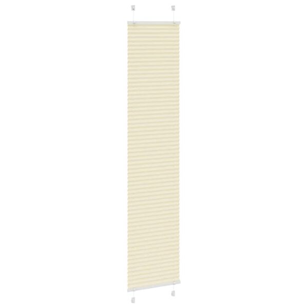 vidaXL Tenda Plissettata Crema 40x200 cm Larghezza Tessuto 39,4 cm