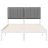 vidaXL Letto con Testiera Rivestita Grigio chiaro 120 x 190 cm
