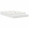vidaXL Struttura letto con contenitore Bianco 135 cm Legno multistrato