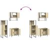 vidaXL Set Mobili da Bagno 3 pz Rovere Sonoma in Legno Multistrato