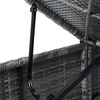 vidaXL Lettino Prendisole con Cuscino in Polyrattan Grigio