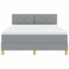 vidaXL Letto a molle con materasso Grigio chiaro 140 x 200 cm Tessuto