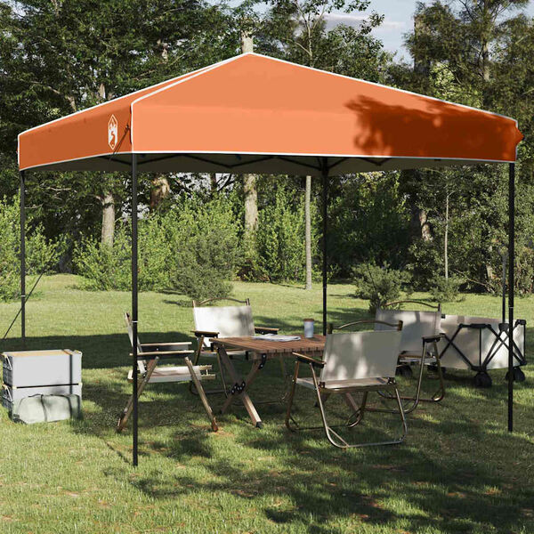 vidaXL Tenda Gazebo Arancione 243 x 243 x 251 cm Tessuto