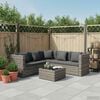 vidaXL Set Divani da Giardino 4 pz con Cuscini in Polyrattan Grigio