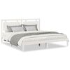 vidaXL Giroletto Extra Lungo senza Materasso Bianco 200x210cm Massello
