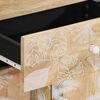 vidaXL Comodino 50x33x60 cm in Legno Massello di Mango