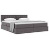 vidaXL Letto con Contenitore Grigio 200 x 200 cm Pelle Sintetica