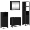 vidaXL Set di mobili per il bagno 4 pcs Rovere Nero Legno multistrato