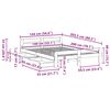 vidaXL Letto senza Materasso Bianco 140x200 cm Legno Massello di Pino