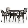 vidaXL Set da Bistrot 5 pz in Alluminio Pressofuso Bronzo