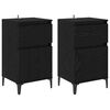 vidaXL Armadio da Notte 2 pz Rovere Nero 40 x 35 x 70 cm