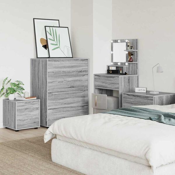 vidaXL Mobile da Bagno Grigio Sonoma 40,5 x 40 x 44 cm