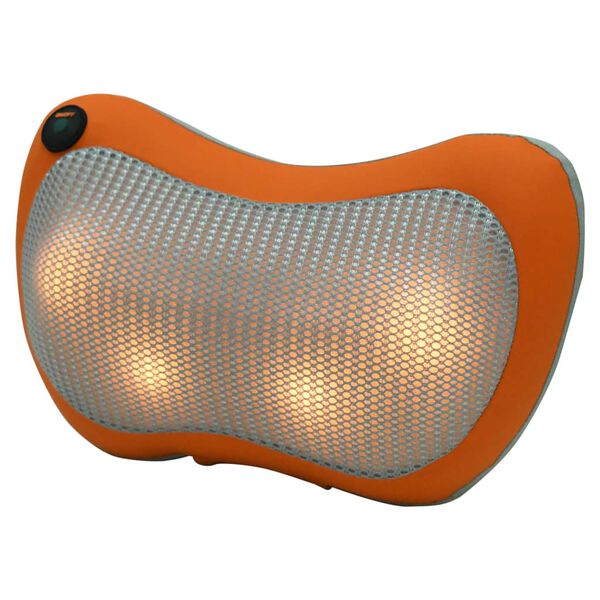 vidaXL Cuscino per Massaggio Shiatsu con 4 Nodi di Massaggio 24 W