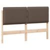 vidaXL Testiera imbottita con testiera Grigio Naturale e Chiaro 135 cm