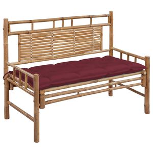 vidaXL Panchina da Giardino con Cuscino 120 cm in Bamb&ugrave;