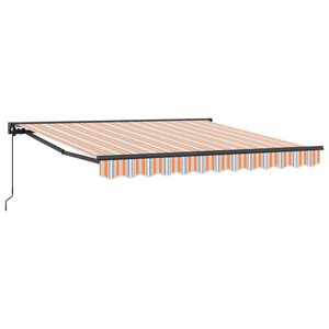 vidaXL Tenda Retrattile Blu e Arancione 300 x 250 cm