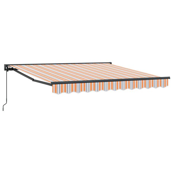 vidaXL Tenda Retrattile Blu e Arancione 300 x 250 cm