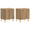 vidaXL Comodino 2 pz Rovere Artigianale 43 x 34,5 x 50 cm